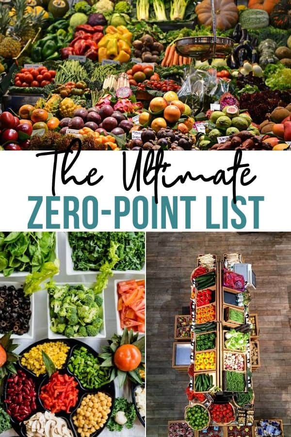 Zero Point Food List With Serving Sizes, Calories, and Carbs