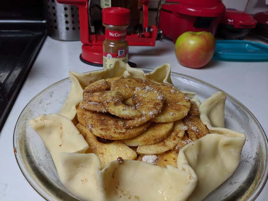 Apple pie with cinnamon