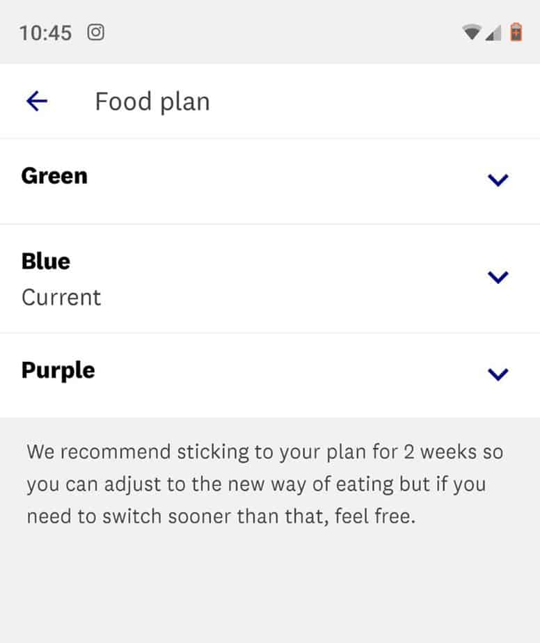 how to change weight watchers plans in the app