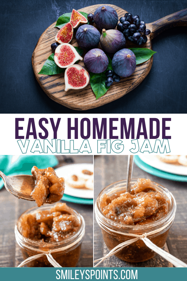 Easy Homemade Vanilla Fig Jam, figs on a board, collage
