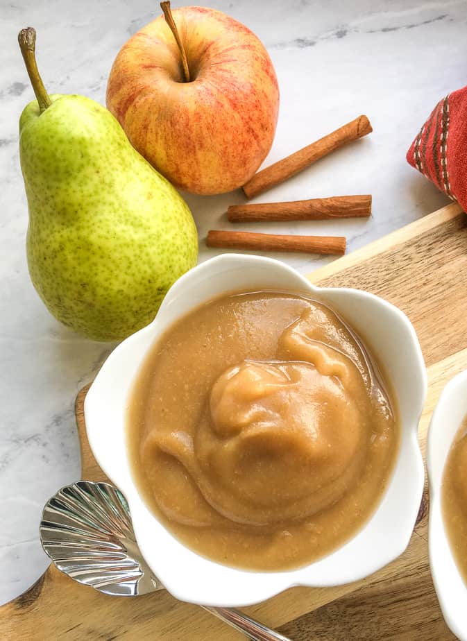 Cinnamon Pear Applesauce in the instant pot