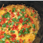 Southwestern casserole in a slow cooker