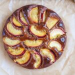 Almond peach cake