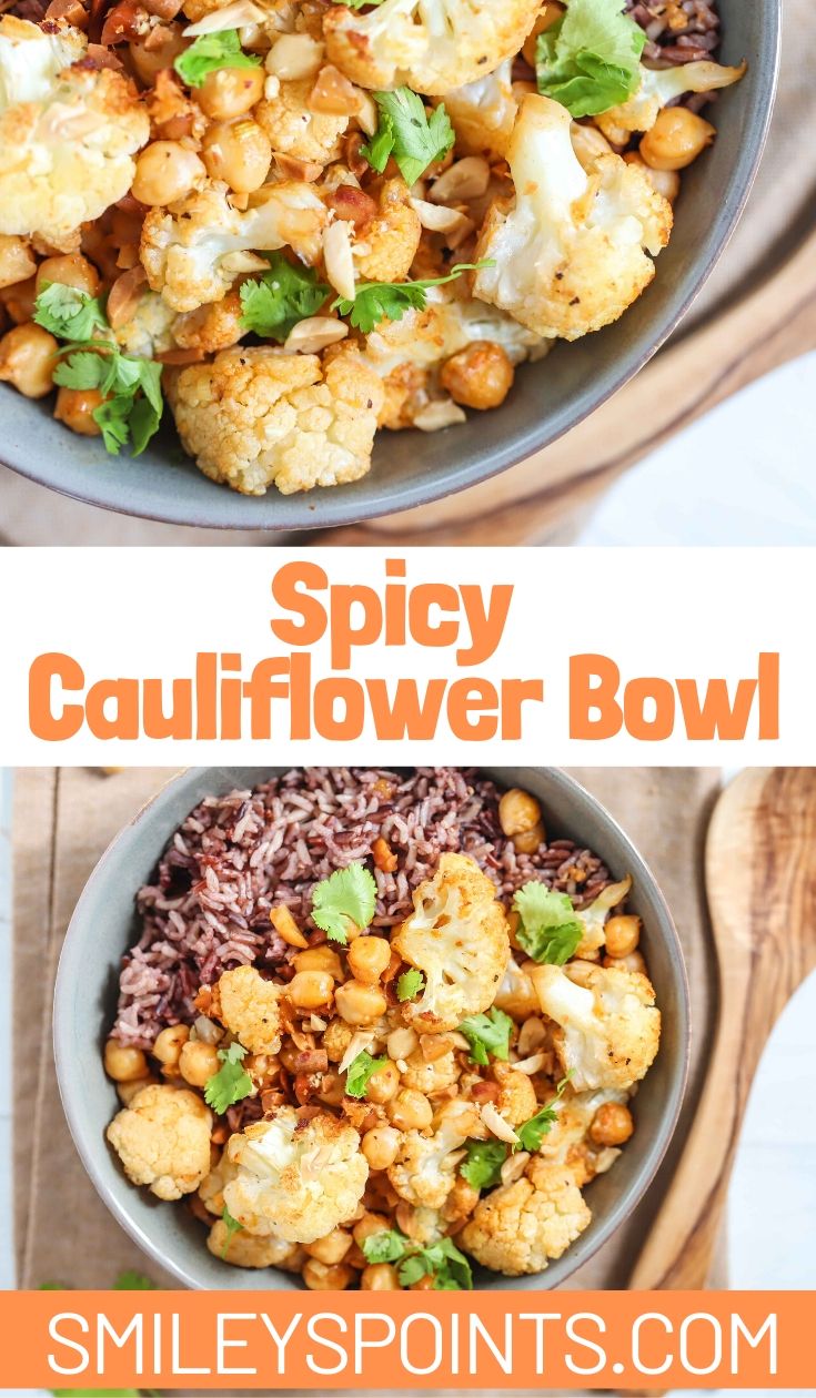 Spicy Cauliflower and Chickpea Rice Bowl