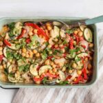 veg tahini tray bake