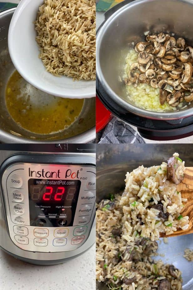 How to Make Instant Pot Rice & Mushrooms