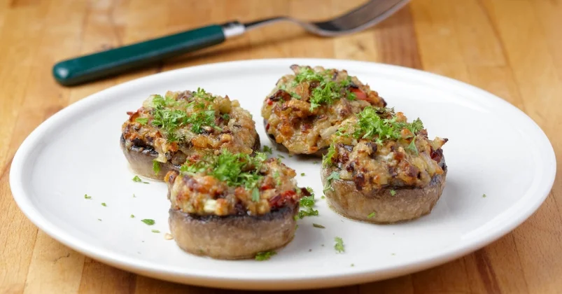 Air Fryer Stuffed Mushrooms