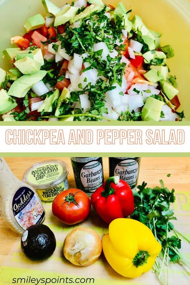 Chickpea and pepper salad