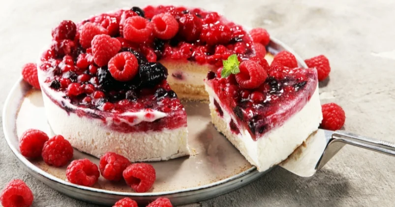 Vegan Lemon Berry Cheesecake