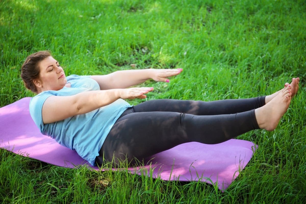 Overweight Woman Exercising